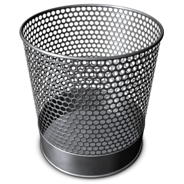 Perforated Metal Trash Can PNG Transparent Background