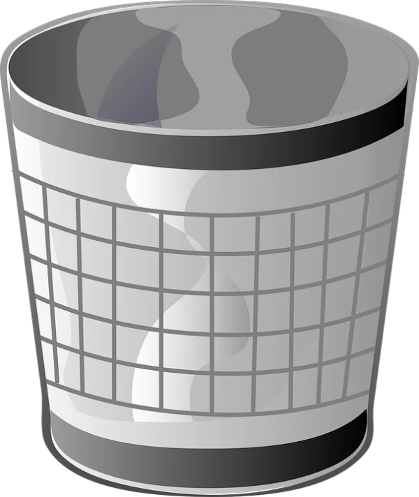 Gray Mesh Trash Can PNG Transparent Background