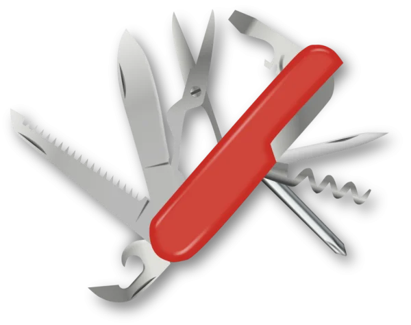 Red Multi-tool Swiss Army Knife PNG Transparent