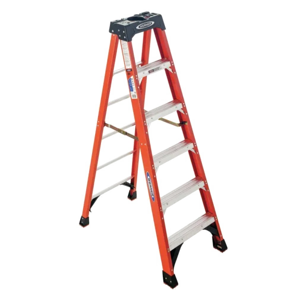 Werner Fiberglass Step Ladder PNG Transparent Background