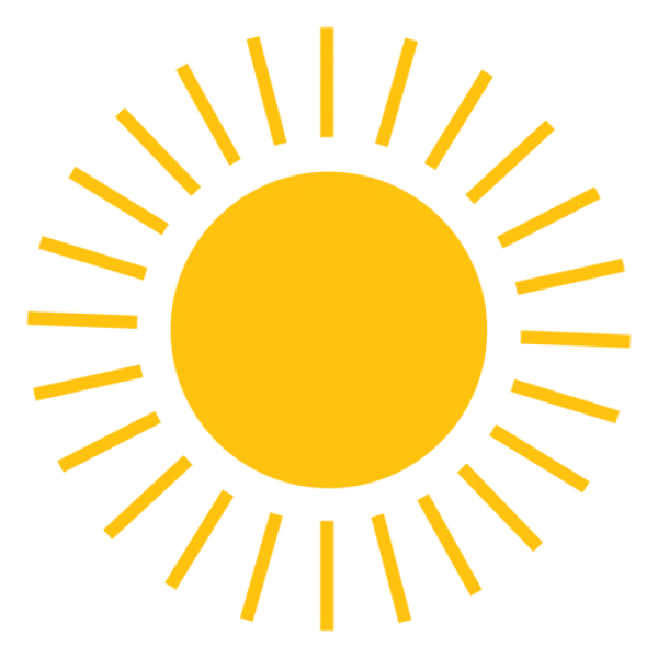 Yellow Sun Icon PNG Transparent Background