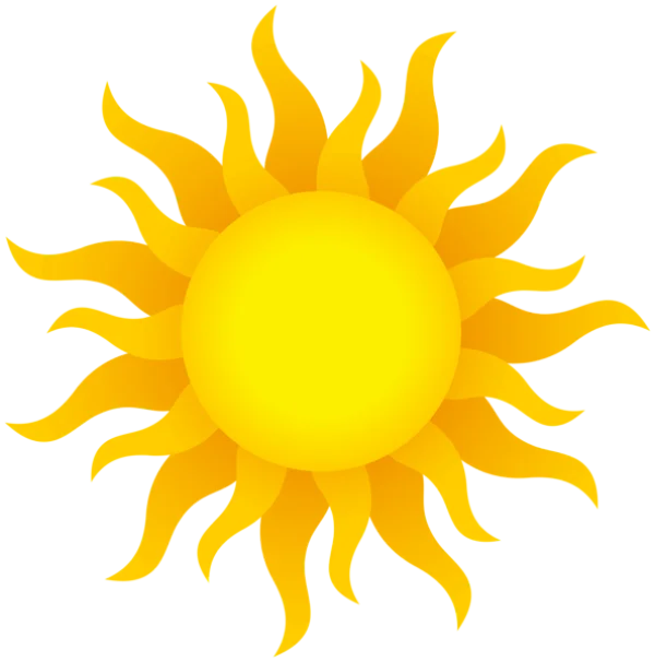 Stylized Sun Icon Transparent PNG