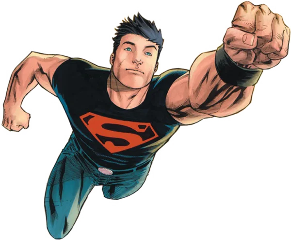 Superboy Flying Comic Art PNG