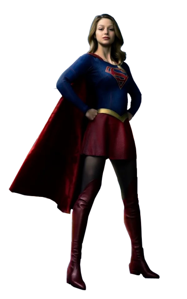 Supergirl Melissa Benoist Full Body PNG Transparent