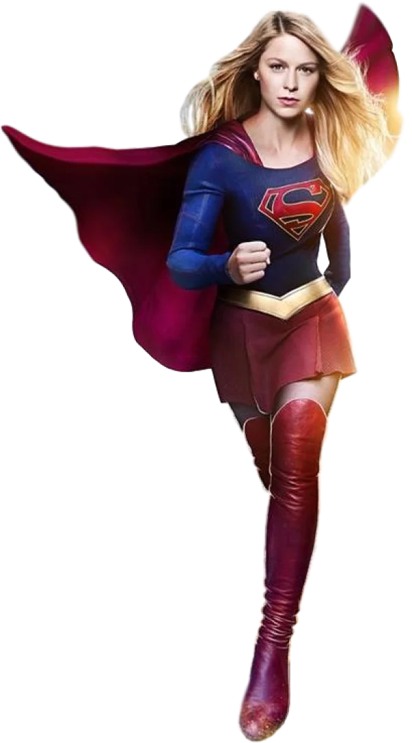Supergirl Running Pose PNG Transparent Background