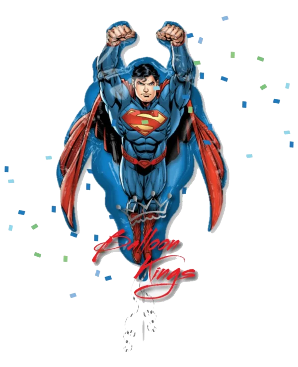 Superman Flying Balloon PNG Transparent Background