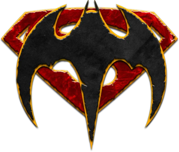 Superman Batman Logo Fusion PNG Transparent