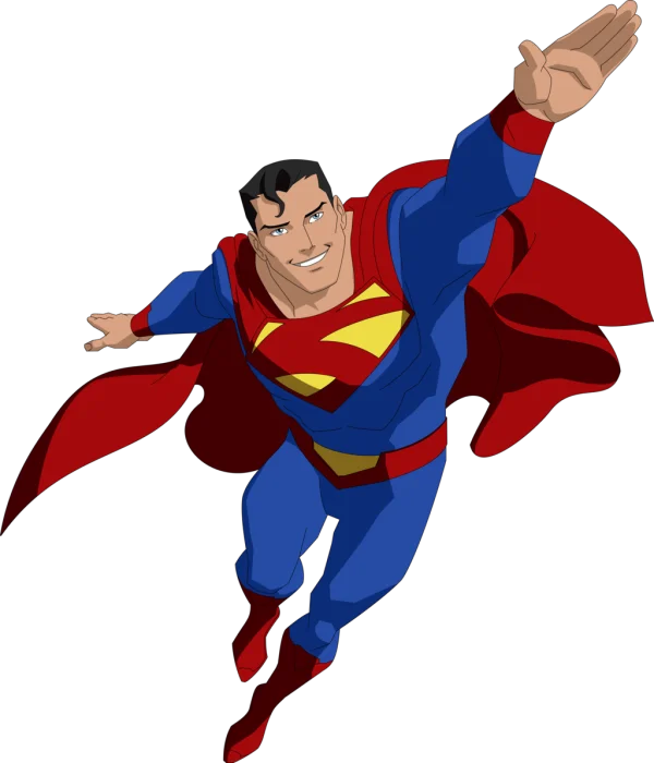 Flying Superman Cartoon Transparent PNG