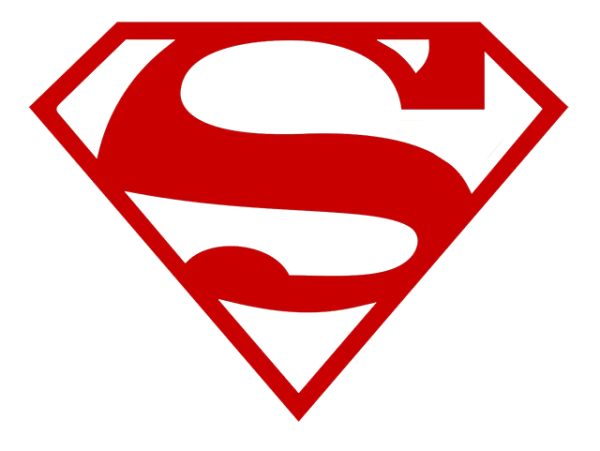 Red Superman Logo PNG Transparent Background