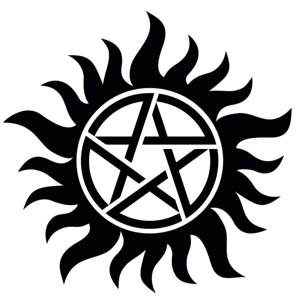 Dark Stylized Sun Icon PNG
