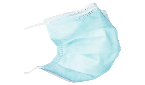 Blue Medical Face Mask PNG Transparent Background