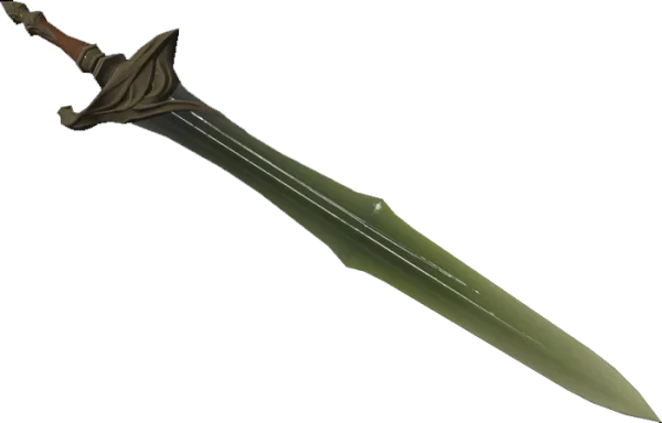 Fantasy Green Blade Sword PNG Transparent