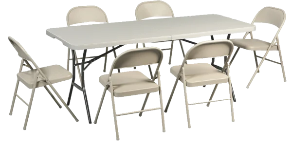 Folding Table and Chairs Set PNG Transparent Background