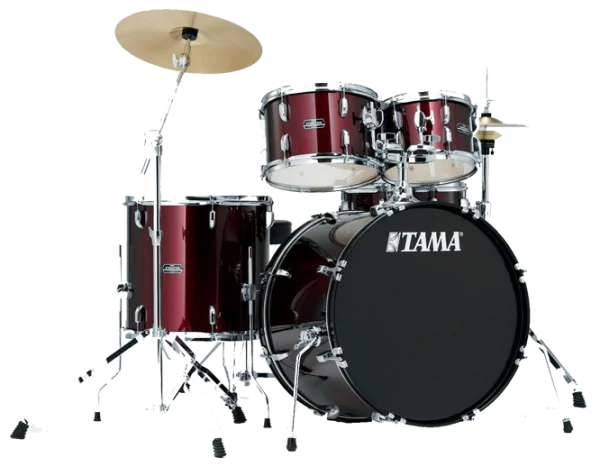 Red TAMA Drum Kit PNG Transparent Background