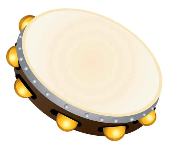 Tambourine Musical Instrument PNG Transparent