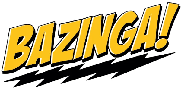 Bazinga Catchphrase Comic Style PNG