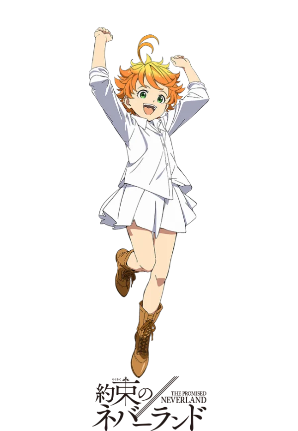 Emma The Promised Neverland Energetic Pose PNG