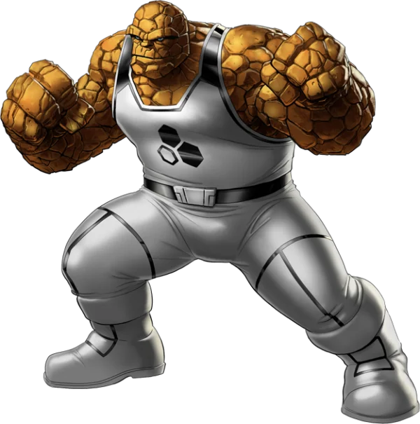 The Thing Marvel Superhero White Uniform PNG