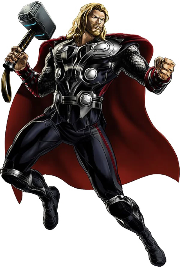 Thor with Mjolnir PNG Transparent Background
