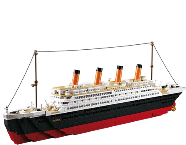 LEGO Titanic Model Ship PNG Transparent Background