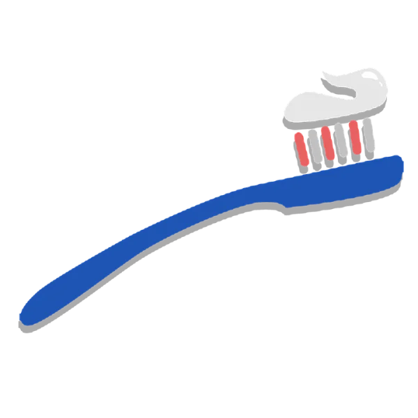 Toothbrush with Toothpaste PNG Transparent Background