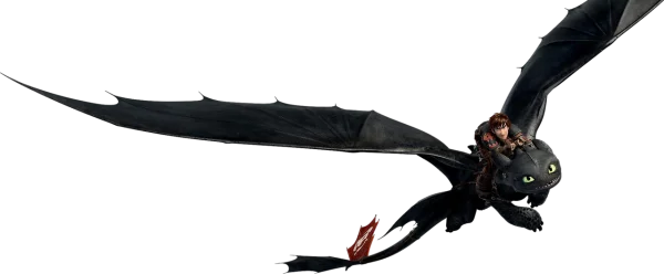 Hiccup and Toothless Flying PNG Transparent