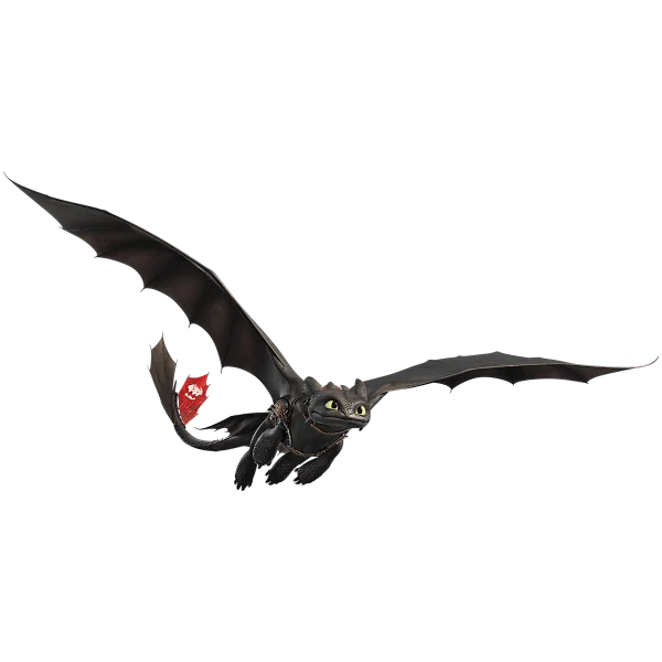 Toothless Flying Dragon PNG Transparent