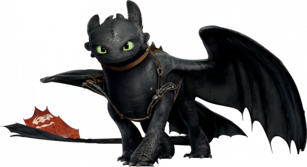 Toothless Night Fury Dragon PNG Transparent