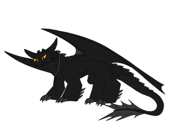 Toothless Dragon Character PNG Transparent Background