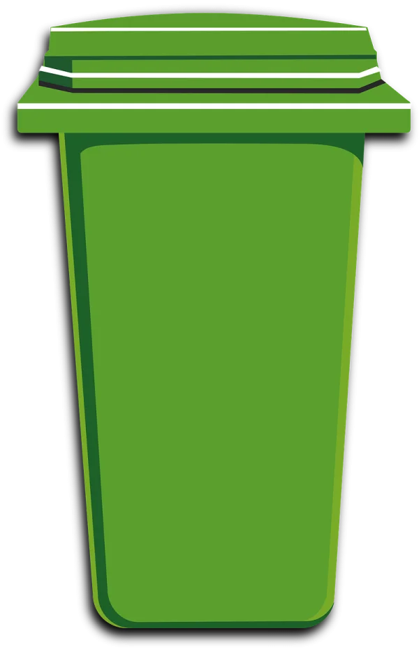 Green Trash Can PNG Transparent Background