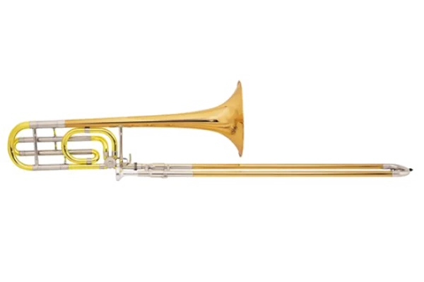 Golden Trombone PNG Transparent Background