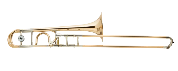 Golden Brass Trombone PNG Transparent Background