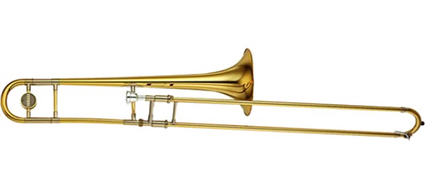 Gold Brass Trombone PNG Transparent Background