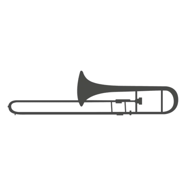 Trombone Instrument Silhouette PNG