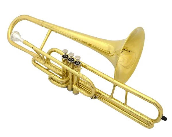 Golden Valve Trombone PNG Transparent Background