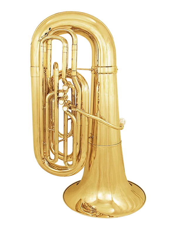 Shiny Golden Tuba PNG Transparent Background