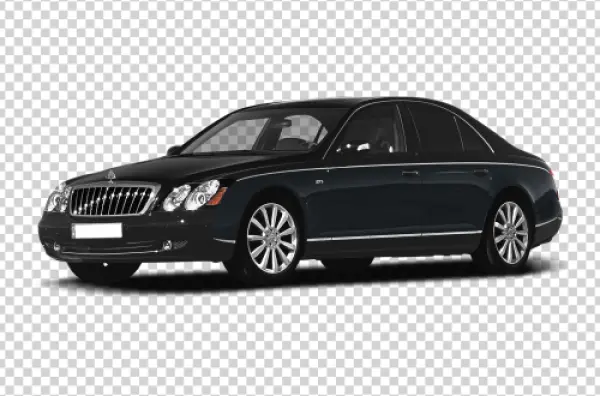 Black Luxury Sedan Car PNG Transparent Background