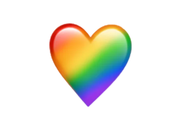 Rainbow Heart PNG Transparent Background