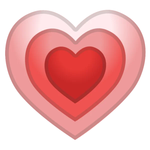 Red Layered Heart Icon PNG