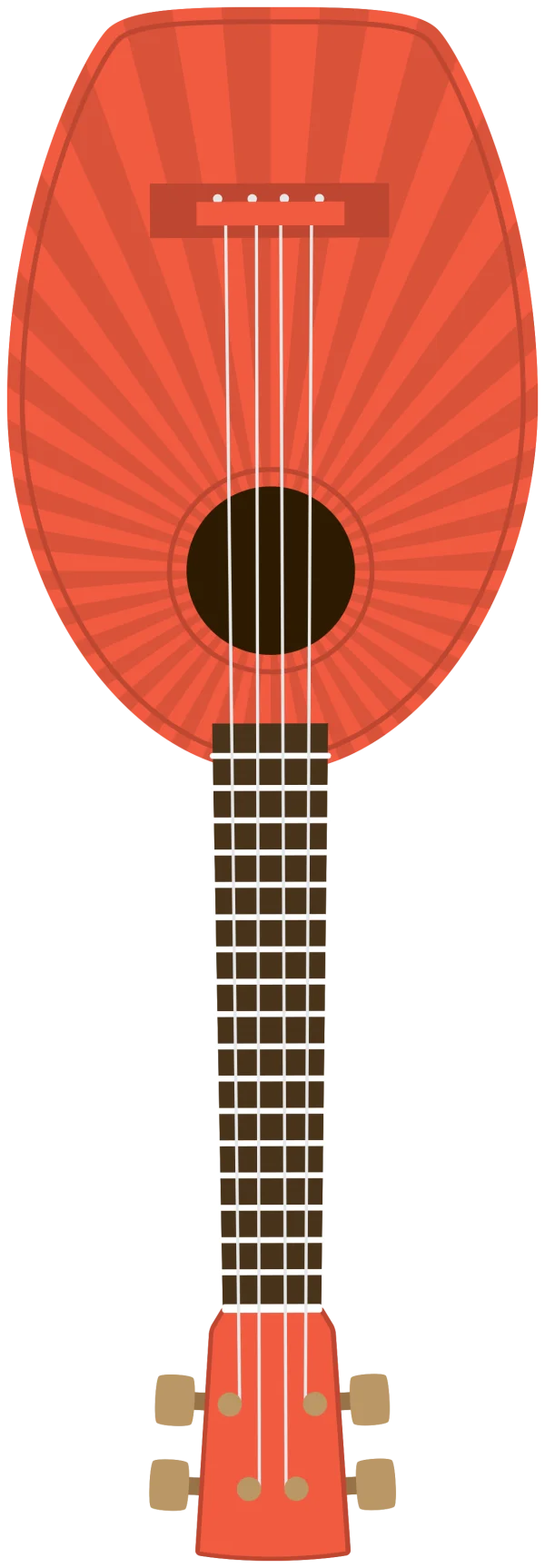 Red Ukulele PNG Transparent Background