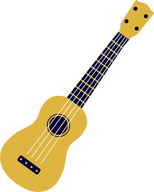 Stylized Yellow Ukulele PNG