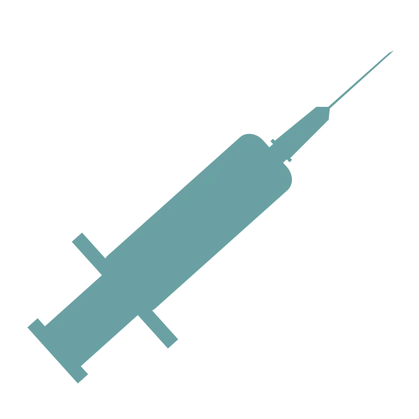 Teal Syringe Icon PNG Transparent Background