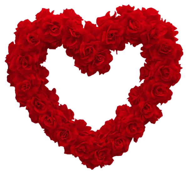 Red Rose Heart PNG Transparent Background