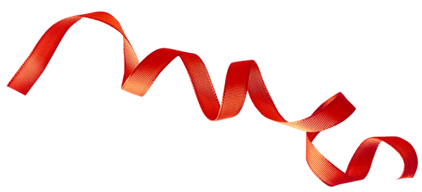 Red Wavy Ribbon PNG Transparent Background