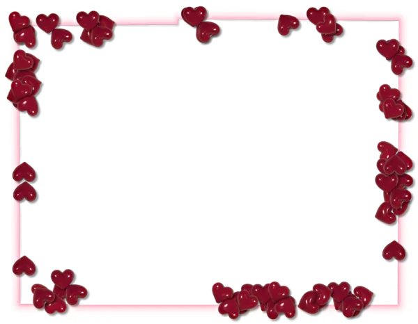 Red Heart Frame PNG Transparent Background