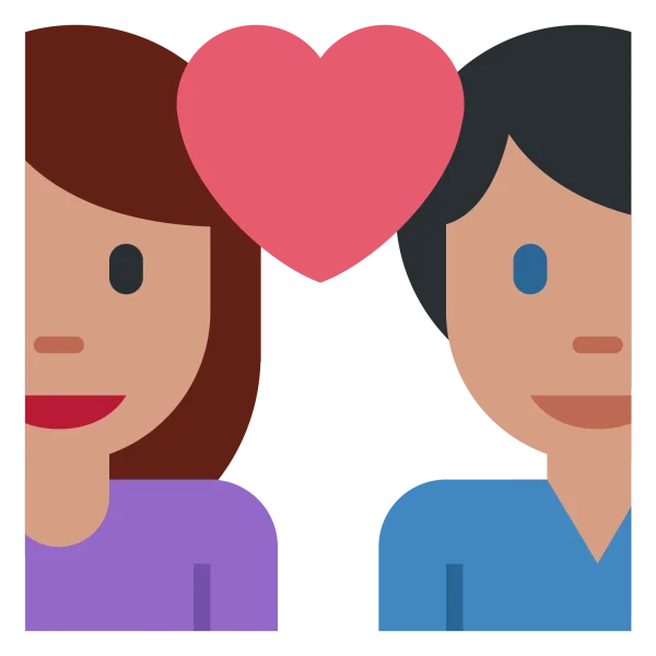 Love Couple Emoji Icon Transparent PNG