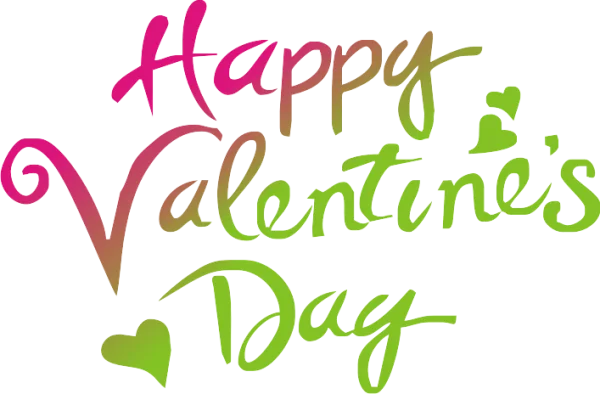 Happy Valentine's Day Text PNG