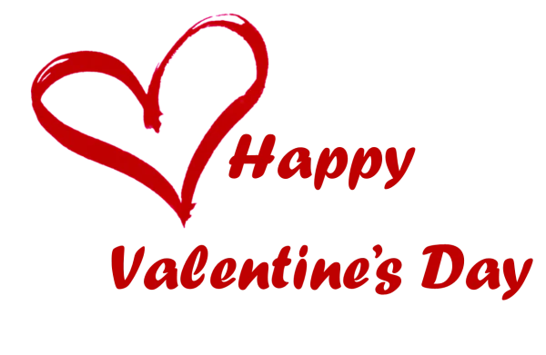 Happy Valentine's Day Heart PNG Transparent Background