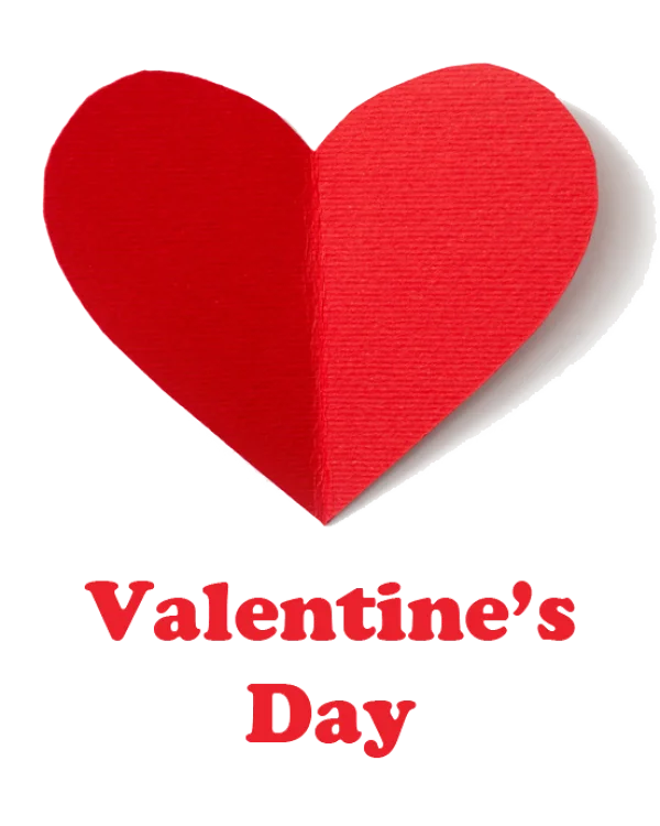 Red Paper Heart Valentine's Day PNG