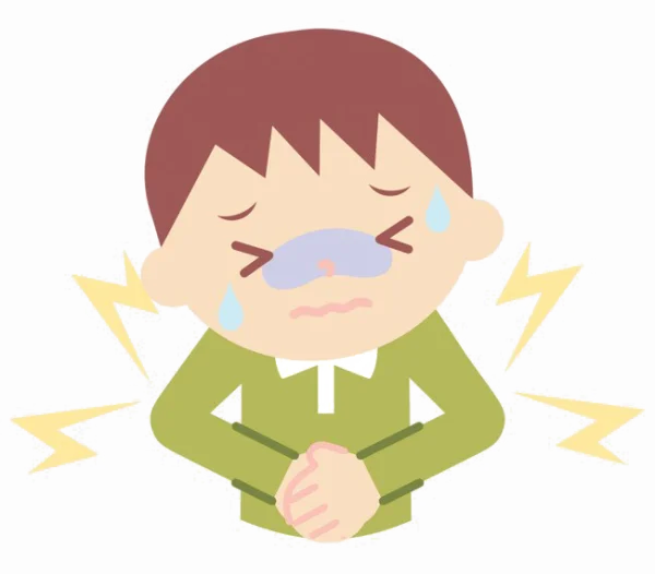 Cartoon Person with Stomach Ache PNG